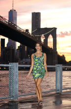 Load image into Gallery viewer, Peacock Feather Bodycon Dress