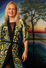 Load image into Gallery viewer, Peacock Unisex Kimono Robe