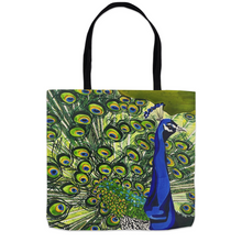 Load image into Gallery viewer, Peacock Tote Bags