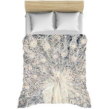Load image into Gallery viewer, White Peacock Duvet Covers