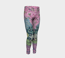 Load image into Gallery viewer, Cherry Blossom Youth Leggings Sizes for Age 4-12
