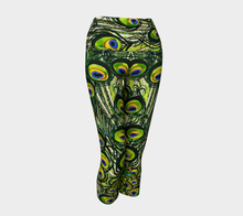 Load image into Gallery viewer, Peacock Feather Yoga Capris
