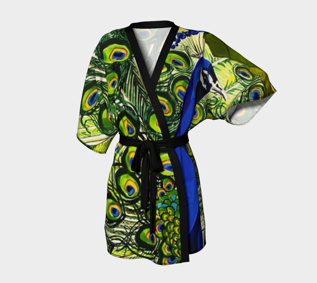 Peacock Unisex Kimono Robe
