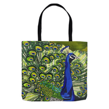Load image into Gallery viewer, Peacock Tote Bags