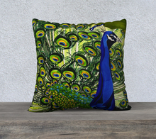 Load image into Gallery viewer, Peacock 22" x 22" Pillowcase