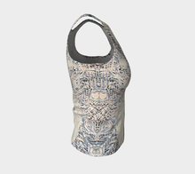 Load image into Gallery viewer, White Peacock Fitted Tank Top