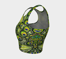 Load image into Gallery viewer, Peacock Feathers Crop Top