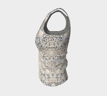 Load image into Gallery viewer, White Peacock Fitted Tank Top