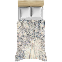 Load image into Gallery viewer, White Peacock Duvet Covers