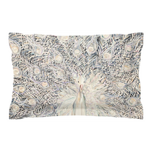Load image into Gallery viewer, White Peacock Pillow Shams