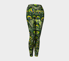 Load image into Gallery viewer, Peacock Feathers Yoga Leggings