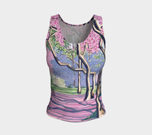 Load image into Gallery viewer, Cherry Blossoms Fitted Tank Top