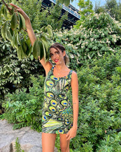 Load image into Gallery viewer, Peacock Feather Bodycon Dress