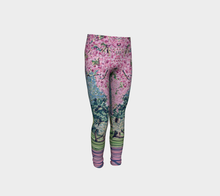 Load image into Gallery viewer, Cherry Blossom Youth Leggings Sizes for Age 4-12
