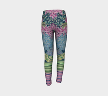 Load image into Gallery viewer, Cherry Blossom Youth Leggings Sizes for Age 4-12
