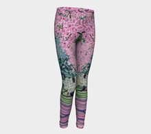 Load image into Gallery viewer, Cherry Blossom Youth Leggings Sizes for Age 4-12