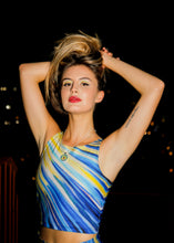 Load image into Gallery viewer, Because of You Blue Crop Top