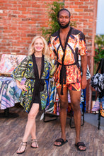 Load image into Gallery viewer, Peacock Unisex Kimono Robe
