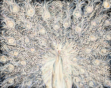 Load image into Gallery viewer, White Peacock Fitted Tank Top