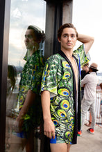 Load image into Gallery viewer, Peacock Unisex Kimono Robe