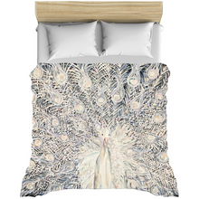 Load image into Gallery viewer, White Peacock Duvet Covers
