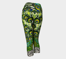Load image into Gallery viewer, Peacock Double Trouble Yoga Capris