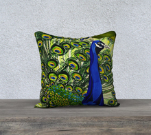 Load image into Gallery viewer, Peacock 18' x 18" Pillowcase