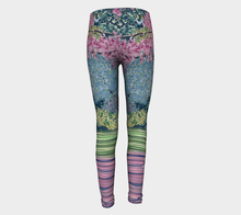 Load image into Gallery viewer, Cherry Blossom Youth Leggings Sizes for Age 4-12