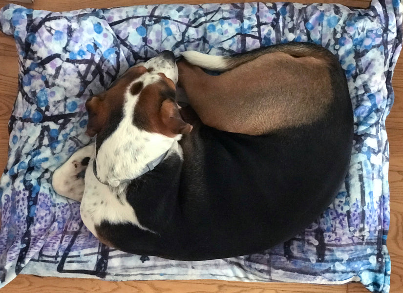Purple Snow Dog Bed