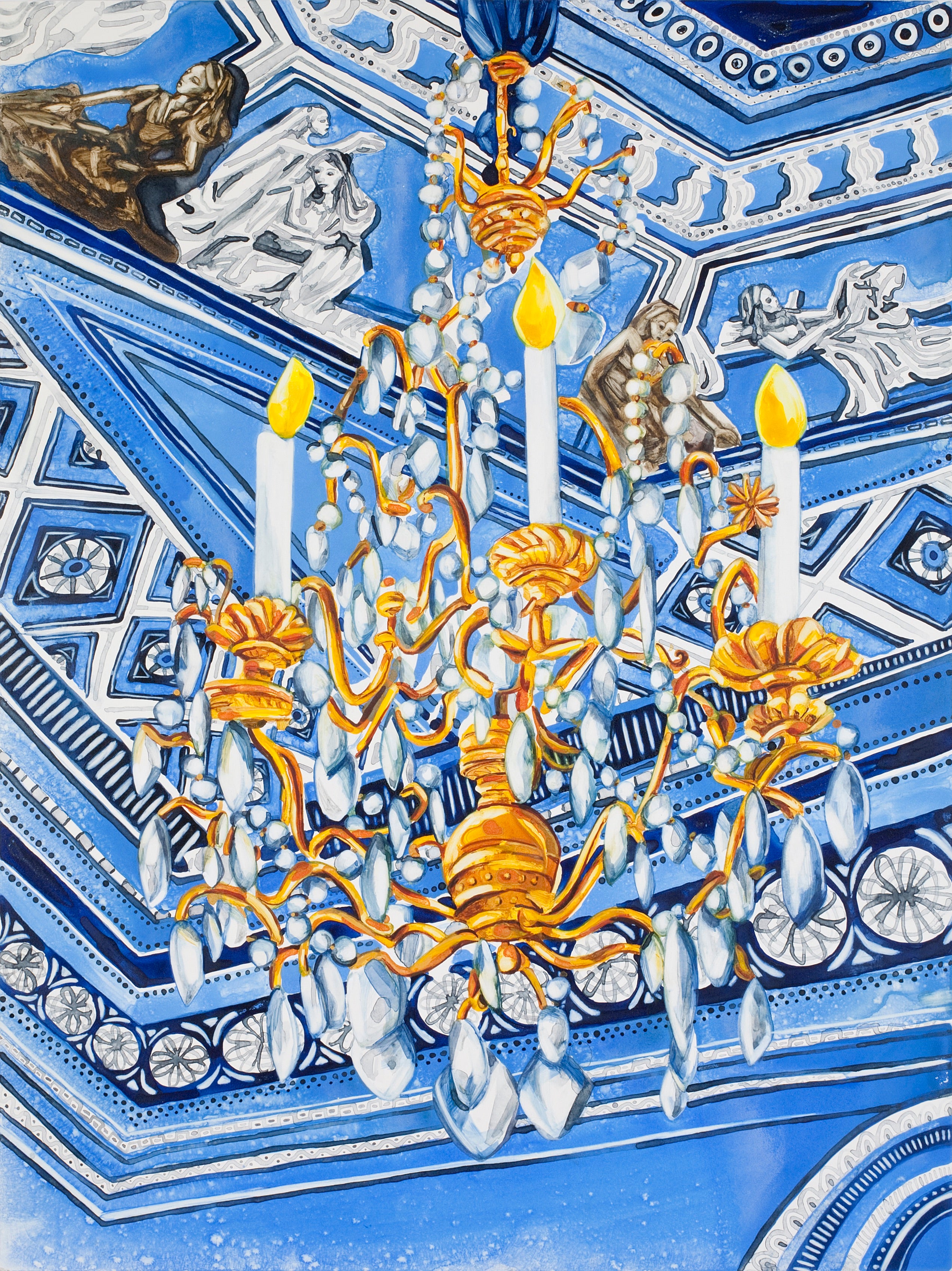 Chaos Chandelier: Watercolor Painting