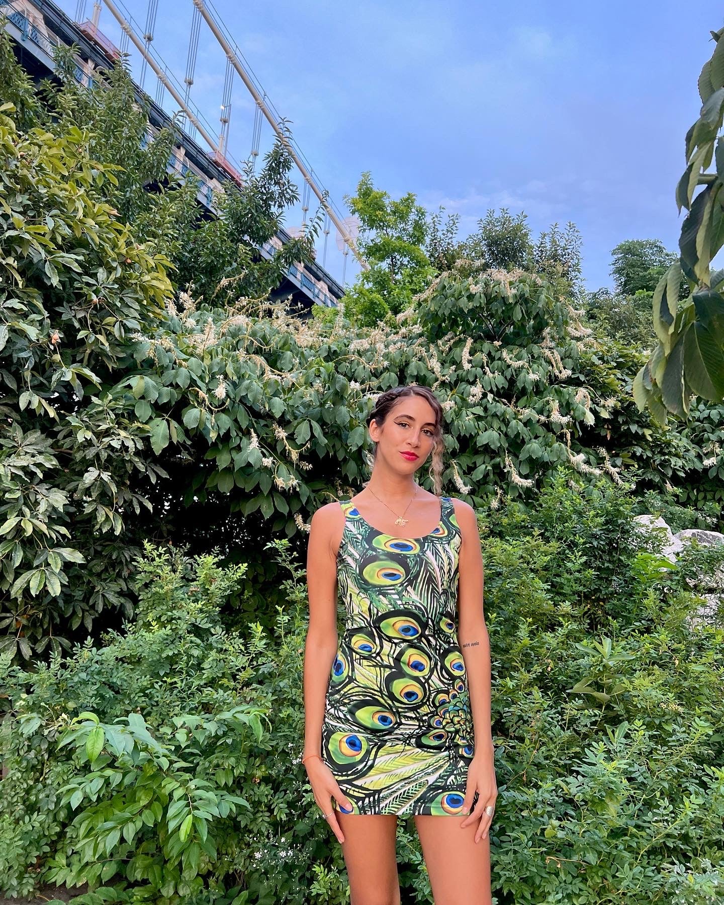 Peacock Feather Body-con Dress Peacock Feather Body-con Dress