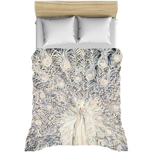 Load image into Gallery viewer, White Peacock Duvet Covers
