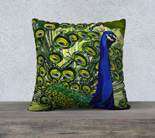 Load image into Gallery viewer, Peacock 22&quot; x 22&quot; Pillowcase
