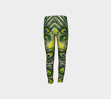 Load image into Gallery viewer, Peacock Feathers Youth Leggings Sizes for Age 4-12
