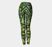 Load image into Gallery viewer, Peacock Feathers Yoga Leggings

