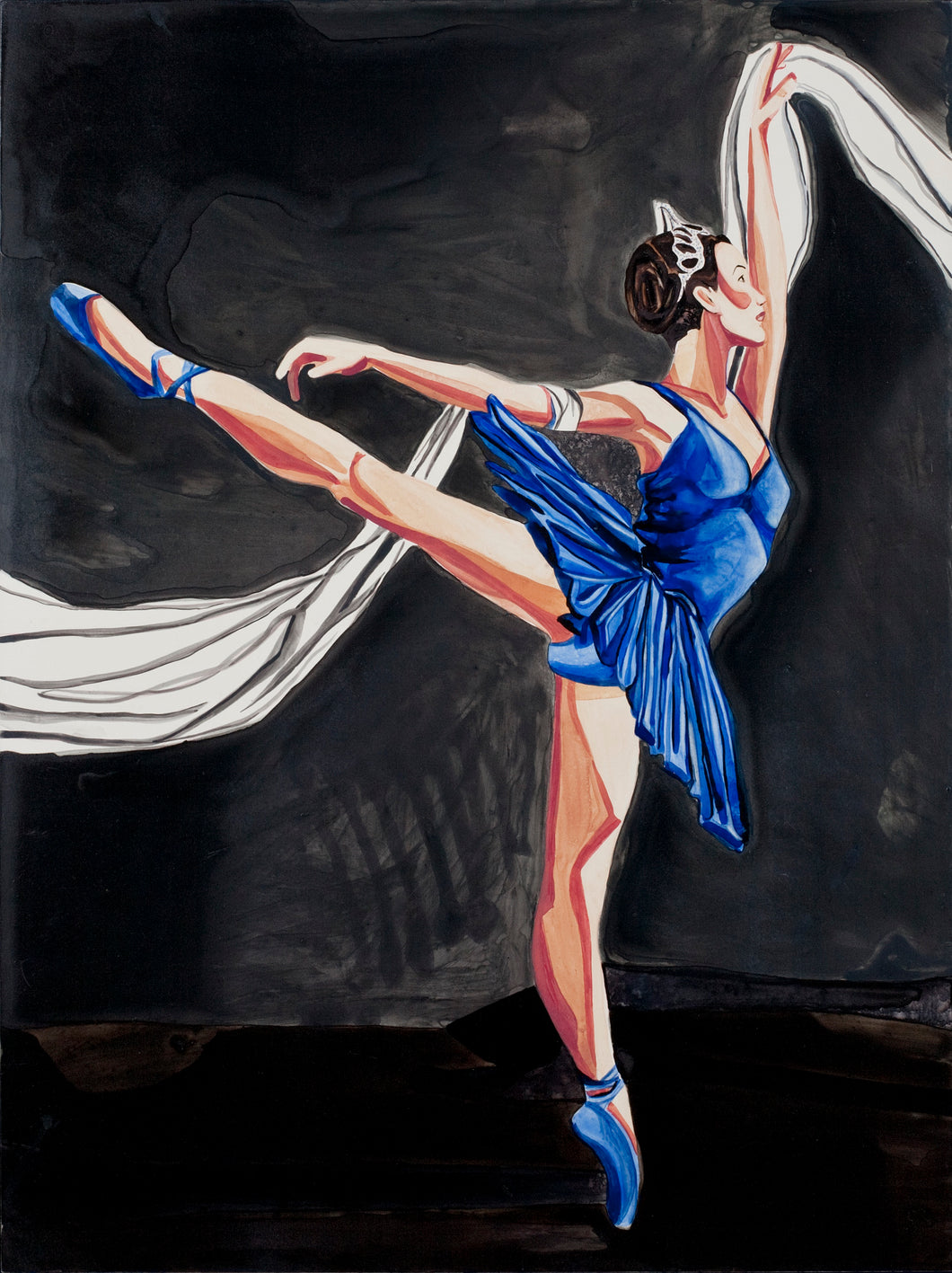 Ballet Blue: Watercolor