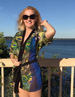 Peacock Unisex Kimono Robe