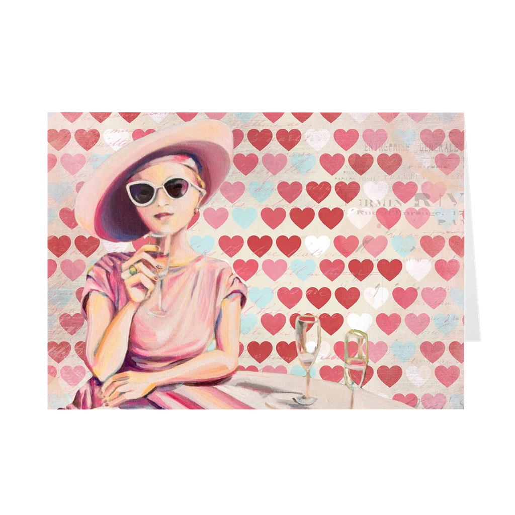 Cheers 5" x 7" Folded Blank Inside Greeting Cards