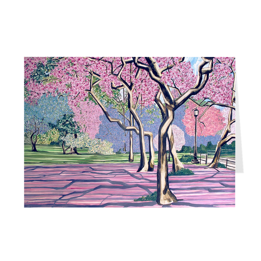 Cherry Blossoms 5" x 7" Blank Inside Folded Greeting Cards