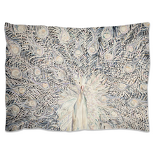 Load image into Gallery viewer, White Peacock Pillow Shams
