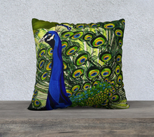 Load image into Gallery viewer, Peacock 22&quot; x 22&quot; Pillowcase
