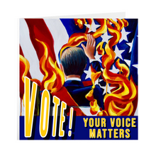 Load image into Gallery viewer, VOTE! Your Voice Matters GOTV 5&quot; x 5&quot; Greeting Cards
