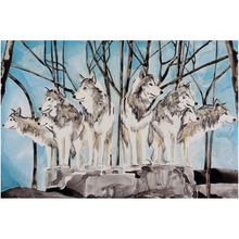 Load image into Gallery viewer, Wolf Pack Watercolor Painting or Acrylic Print
