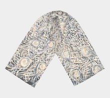 Load image into Gallery viewer, White Peacock Long Scarf
