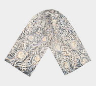 White Peacock Long Scarf